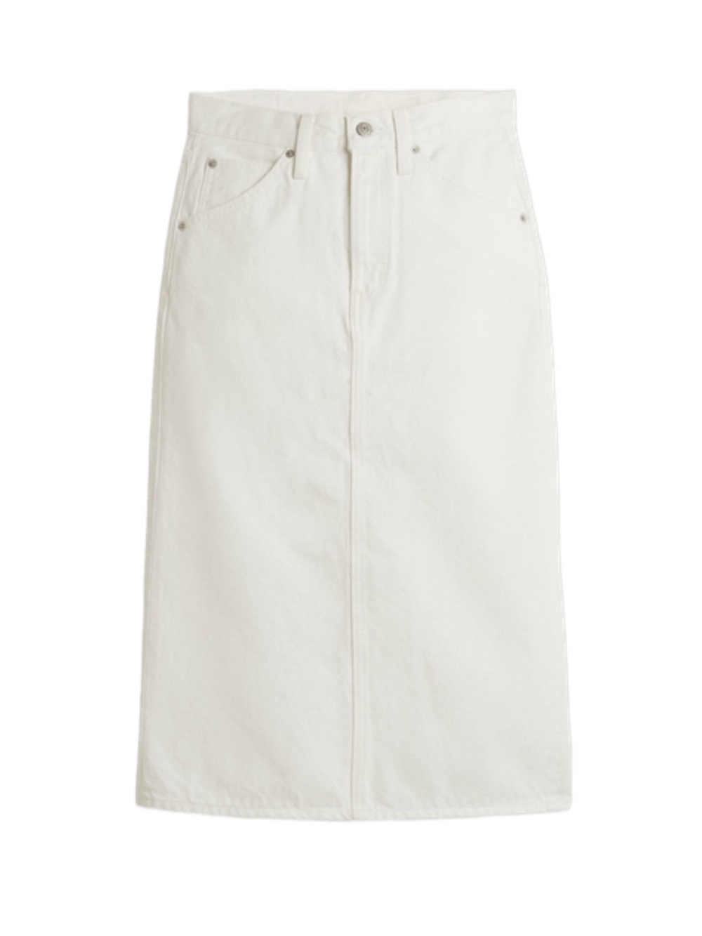 LEVI’S [NWOT] High Rise Back Slit 100% Cotton Denim Midi Skirt